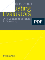 Susan Harris-Huemmert (auth.) - Evaluating Evaluators_ An Evaluation of Education in Germany-VS Verlag für Sozialwissenschaften (2011)
