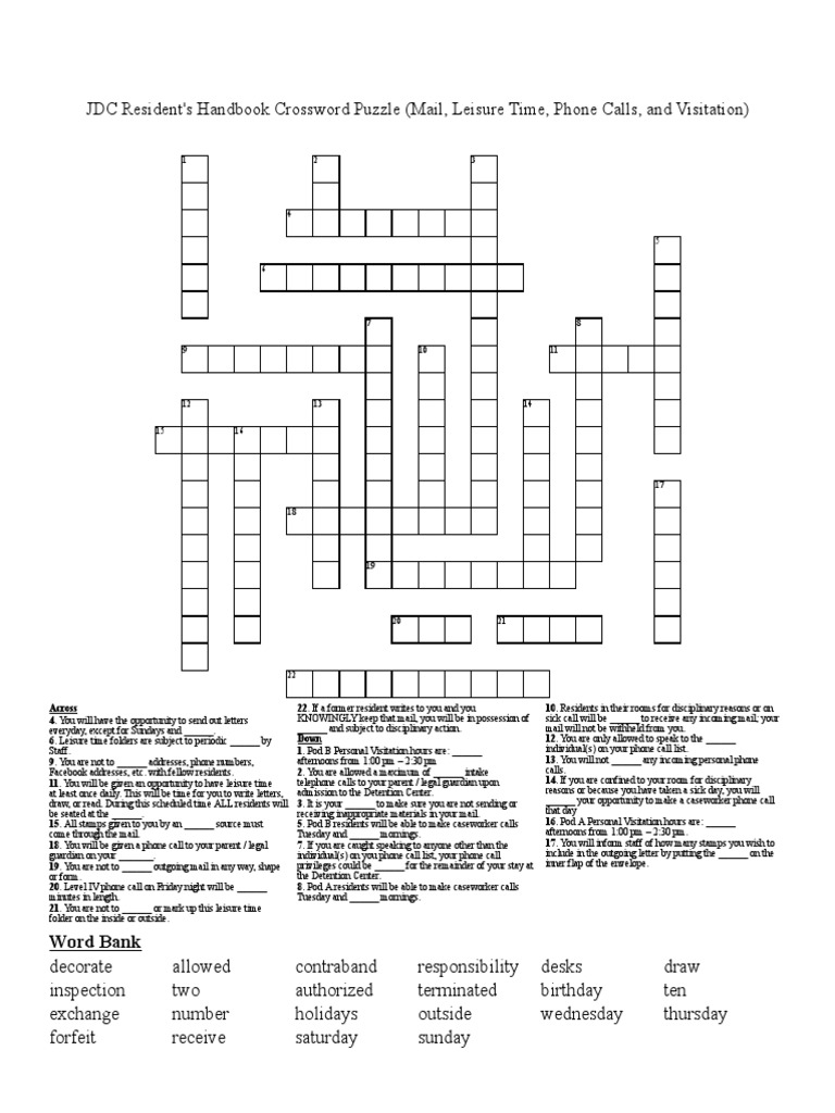 JDC Residents Handbook Crossword 19be26 61631e6c PDF