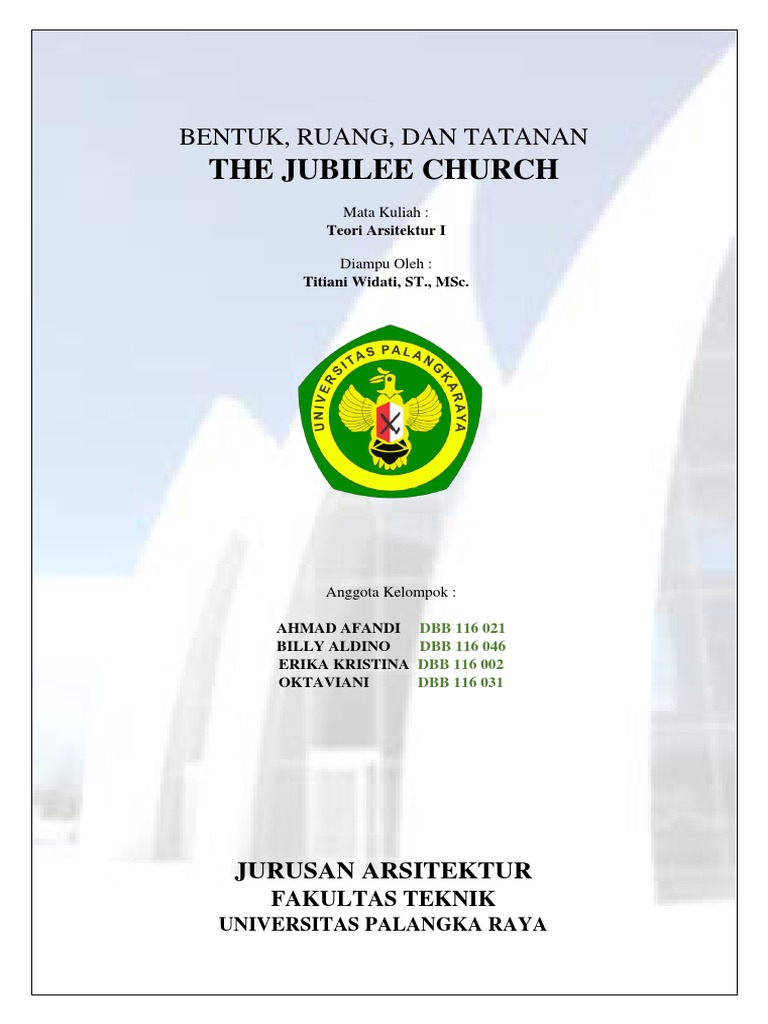 Analisis Arsitektur Jubilee Church | PDF