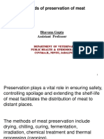 Methods of Preservation of Meat