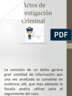 Actos de Investigación Criminal