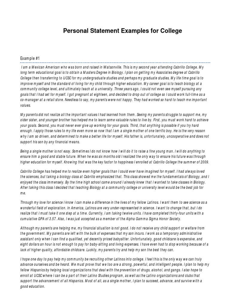Your Dream School Awaits The Best Personal Statement Examples For College - c6232kk