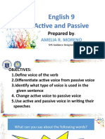 English 9 - Active and Passive Voice
