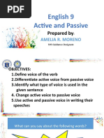 English 9 - Active and Passive Voice