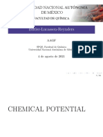 UNIVERSIDAD NACIONAL AUTÓNOMA DE MÉXICO FACULTAD DE QUÍMICA BUTLER-LUCASSEN-REYNDERS AAGF SPQS, Facultad de Química Universidad Nacional Autónoma de México 4 de agosto de 2021 CHEMICAL POTENTIAL