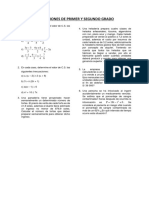 Inecuaciones de Primer y Segundo Grado