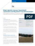 1 Major Operator Chooses Tenarishydril Connections and Rig Direct For Thermal Project