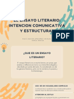 El Ensayo Literariointencion Comunicativa y Estructural