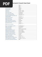 Checkpoint Firewall Cheat Sheet