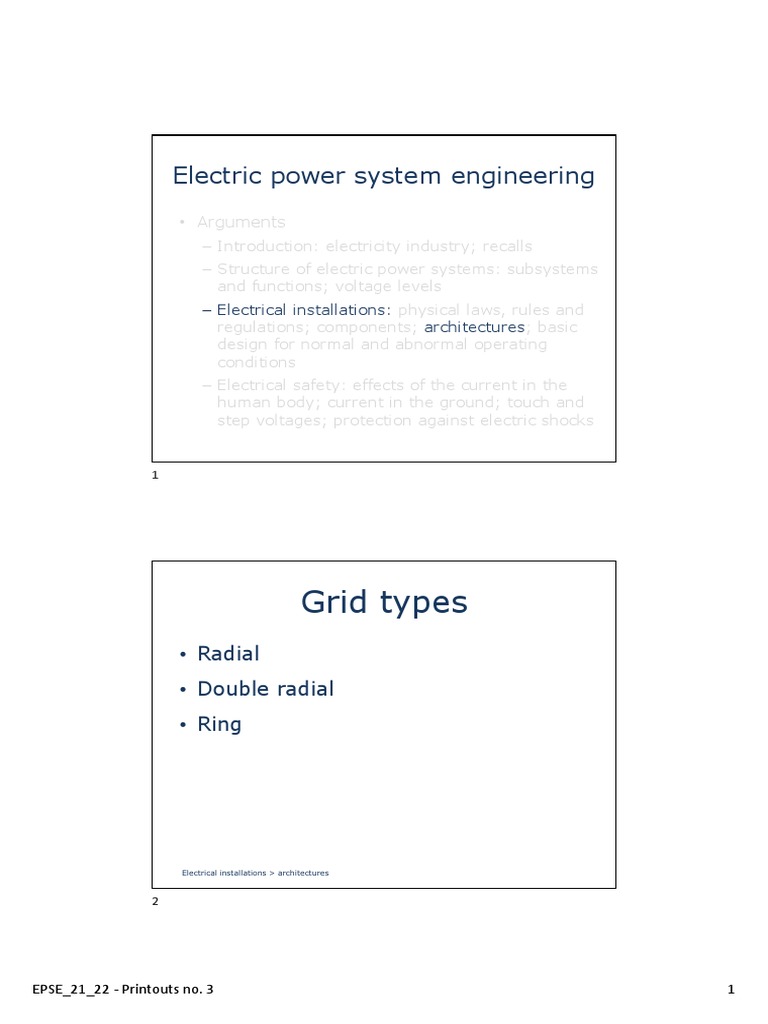 Grid Types Electric Power System Engineering PDF Electrical Wiring