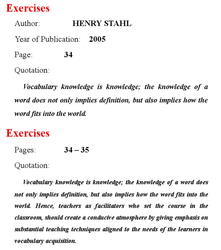 Exercises Intext Directquo | PDF