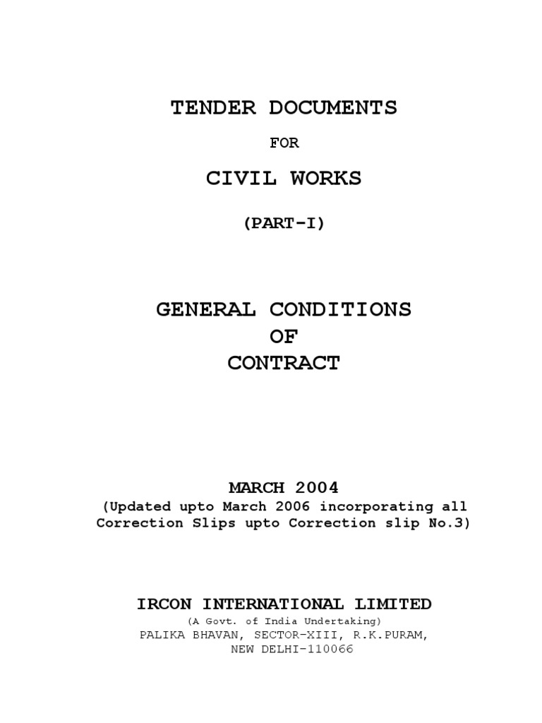 General Condition of Contract Sapmle PDF Indemnity General Contractor