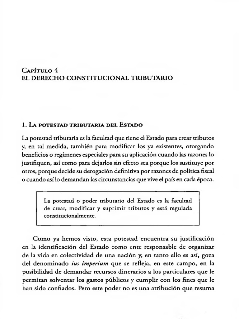 Potestad Tributaria en el Estado Peruano | PDF | Regulación | Estado ...