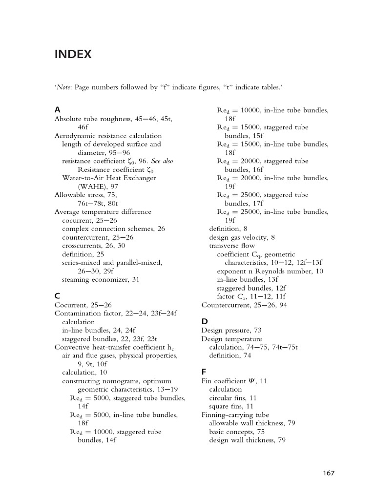Index - 2016 - Handbook For Transversely Finned Tube Heat Exchanger ...