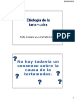 Etiología de La Tartamudez