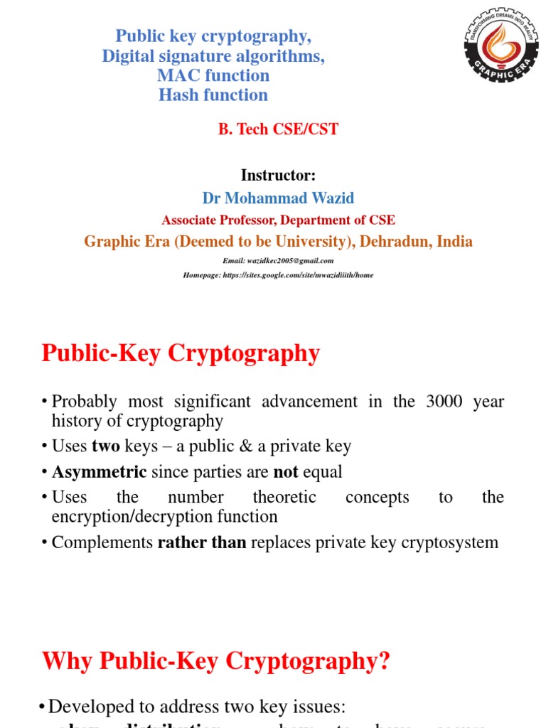 Lecture 21 22 23 24 | PDF | Public Key Cryptography | Cryptography