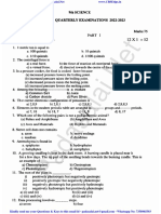 9th Science Quarterly Exam 2022 Model Question Paper English Medium PDF Download