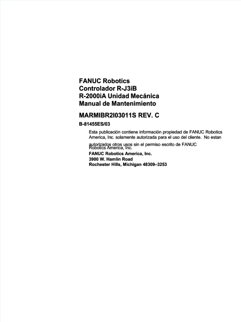 Manual r2000 Mecanico Espaol DL | PDF | Robot | Robótica
