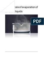 Study of Rate of Evaporation of Differen