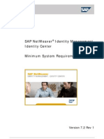 SAP NetWeaver Identitity Management Identity Center Minimum System Requirements