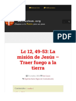 Comentarios, Homilías LC 12, 49-53 - Arrojar Fuego