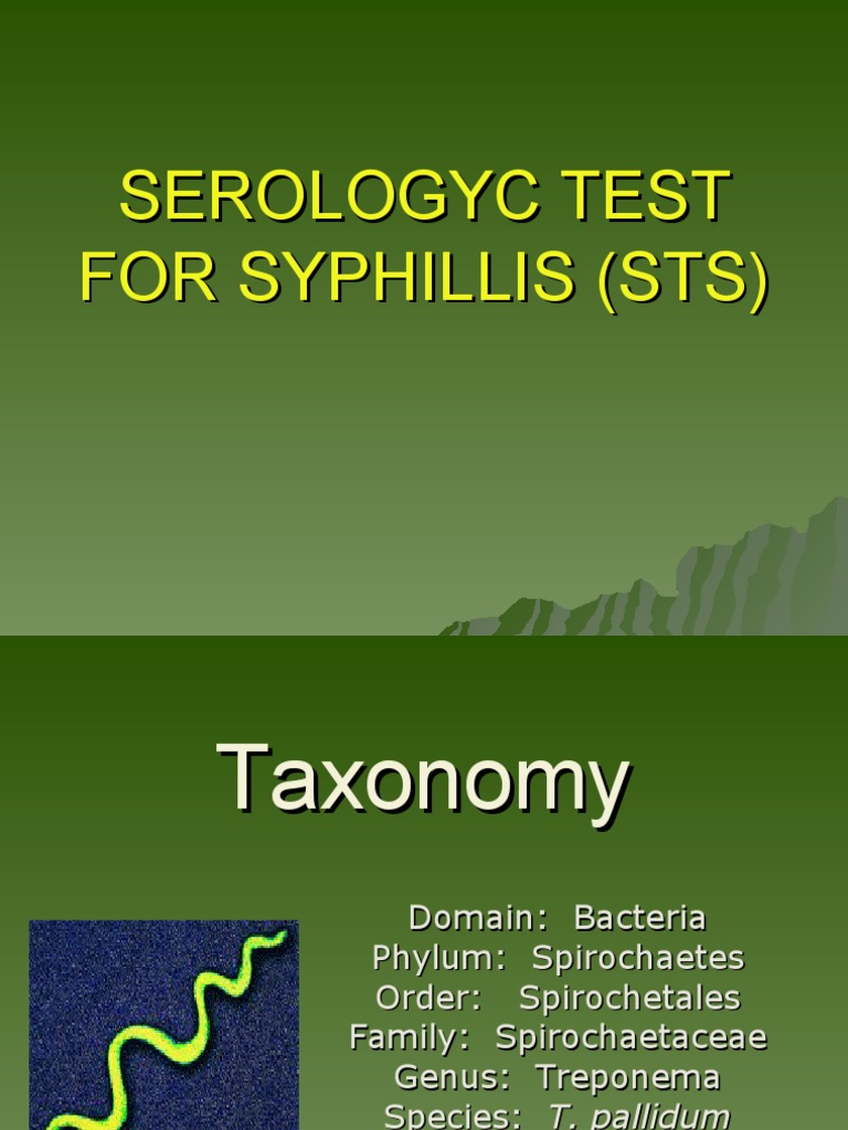10 Serologycal Test For Syphillis (STS) PDF Infection Microbiology