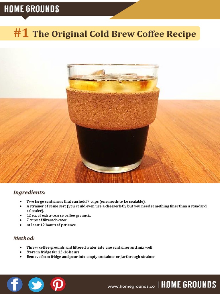 Cold Brew Recipe Download | PDF | Coffee | Ice Cream