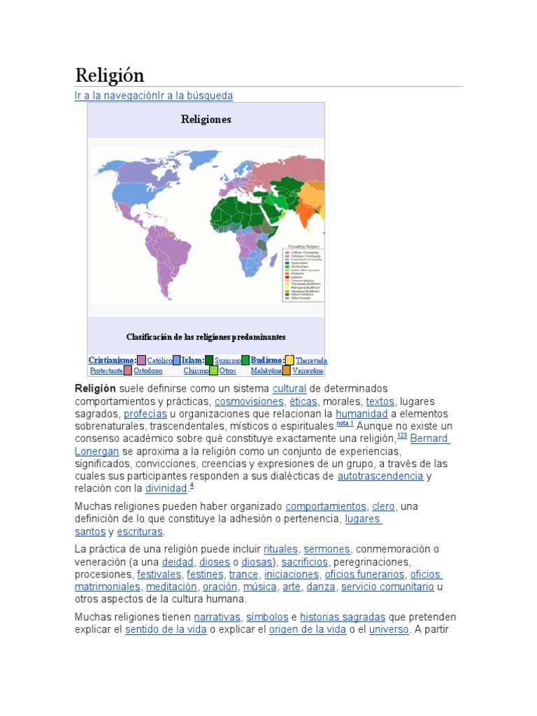 Religión | PDF | Secta | Dios