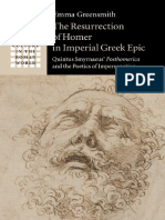 Emma Greensmith - The Resurrection of Homer in Imperial Greek Epic. Quintus Smyrnaeus' Posthomerica and The Poetics of Impersonation