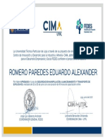 Certificado ROMERO PAREDES EDUARDO ALEXANDER