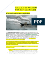 Contaminacion en Nuestro Entorno y A Nivel Mundial