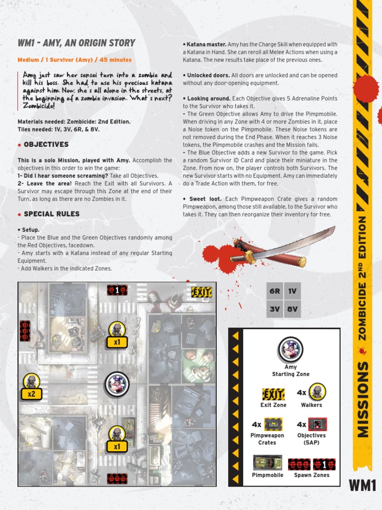 Extension Zombicide Union Worker + Carte 2nde édition - Neuf - CMON