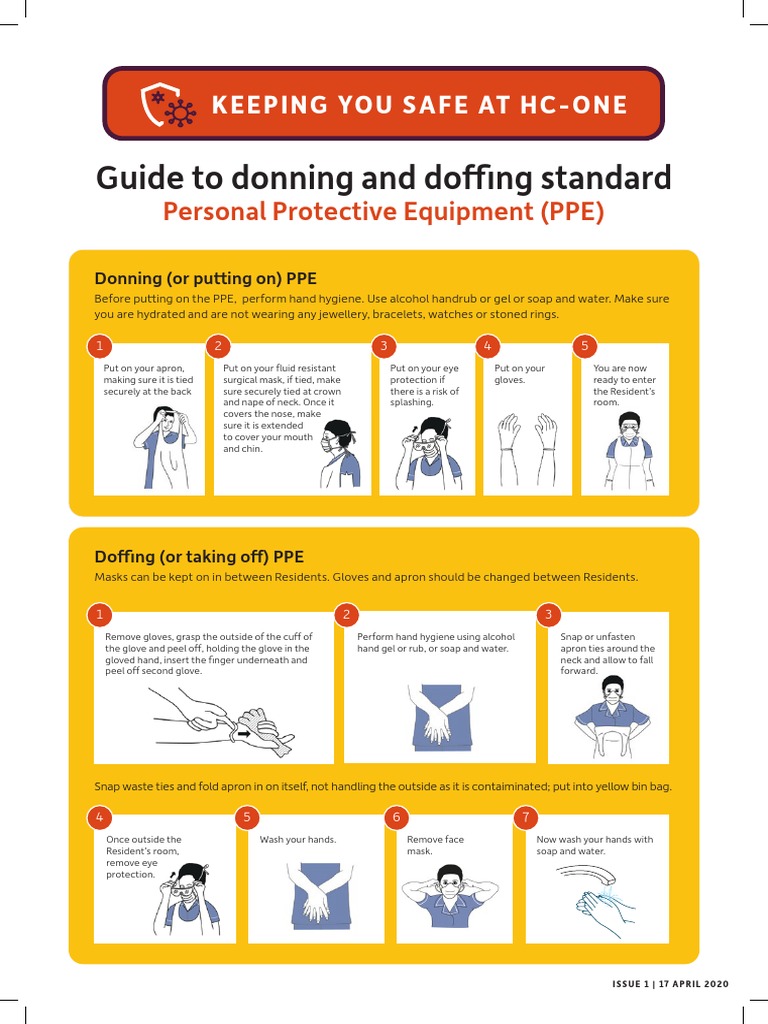 Donning and Doffing PPE 2 PDF Personal Protective Equipment Glove