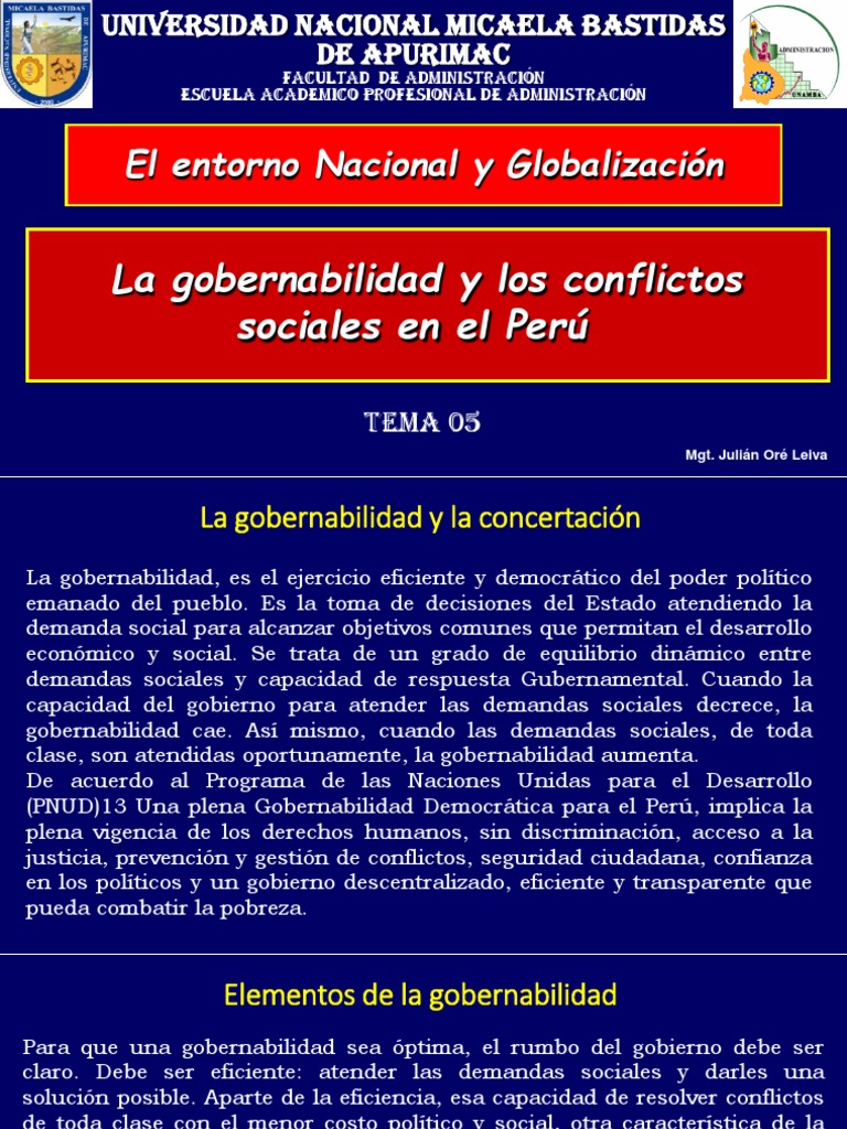 Tema 05 Conflictos Sociales en El Perú | PDF | Democracia | Ideologías ...