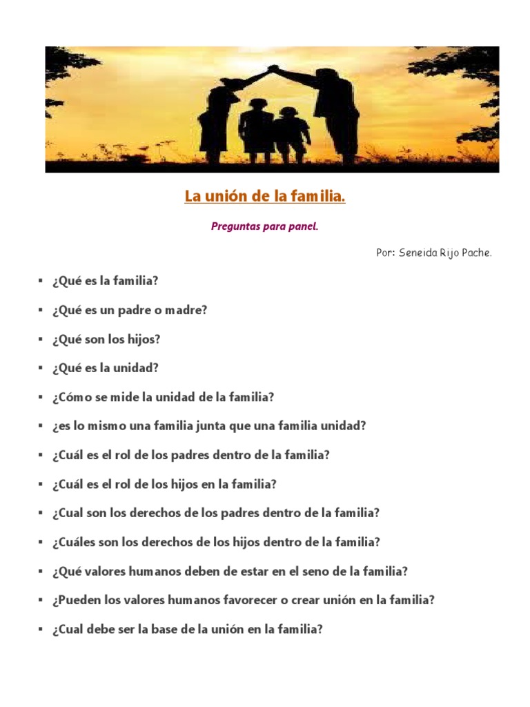 La Unidad Familiar Según la Biblia | PDF