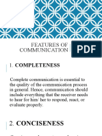 Features of Communication