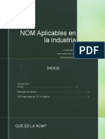 NOM Aplicables en La Industria