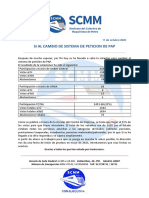 Aviso 61 SI Cambio de Sistema de Peticion de PAP