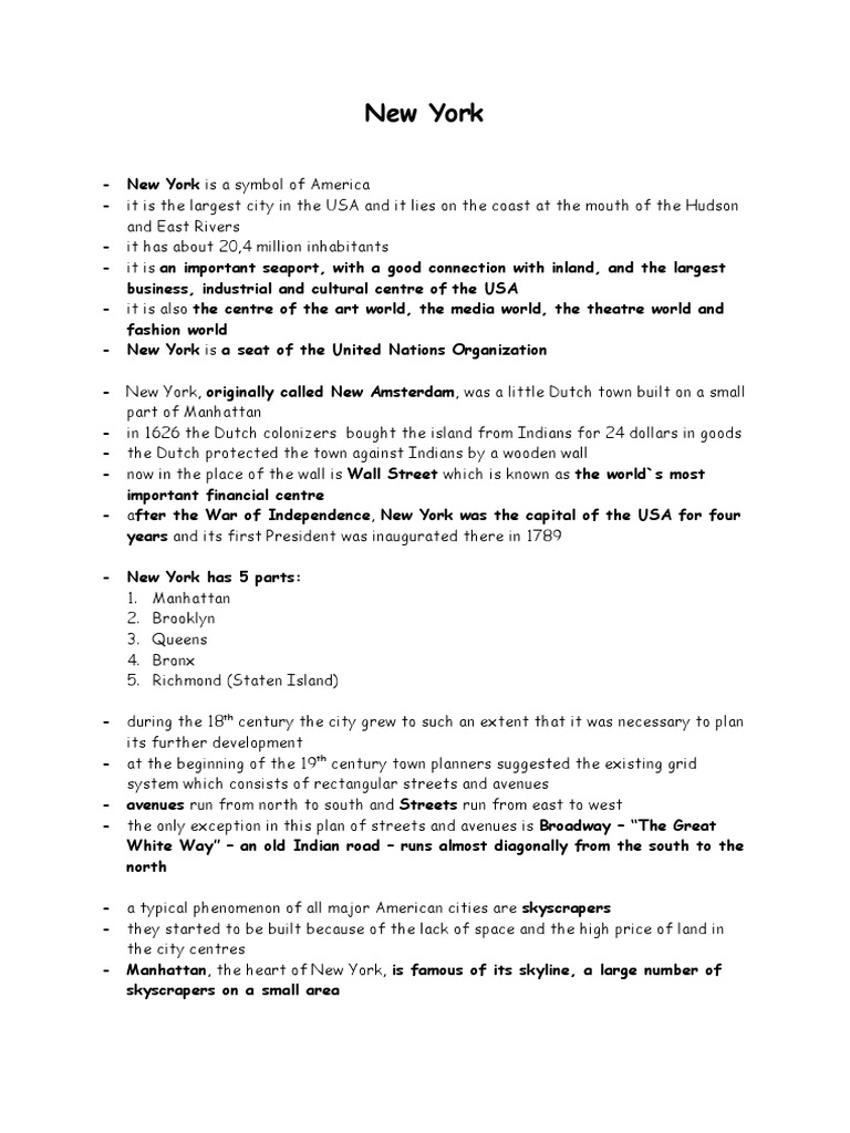 New York | PDF | New York City