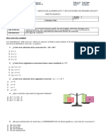 Matemática 6to básico: Ecuaciones de primer grado y lenguaje algebraico