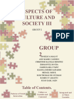 Aspects of Culture and Society III