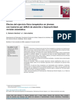 Efectos Del Ejercicio Físico Terapéutico en Jóvenes Con Trastorno Por Déficit de Atención e Hiperactividad