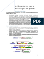 Tema 3 - Herramientas para La Modificacion Dirigida Del Genoma APUNTES