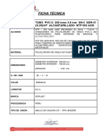 TUBO PVC-U 200 MM S-20 SDR-41 ALCANT. NTP ISO 4435 (M)