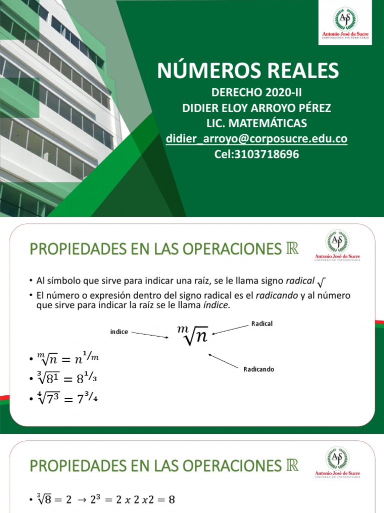 Propiedades De La Radicación Con Ejemplos Clase Pdf Matemáticas