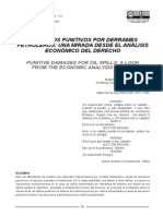 Los Daños Punitivos Por Derrames Petroleros: Una Mirada Desde El Análisis Económico Del Derecho