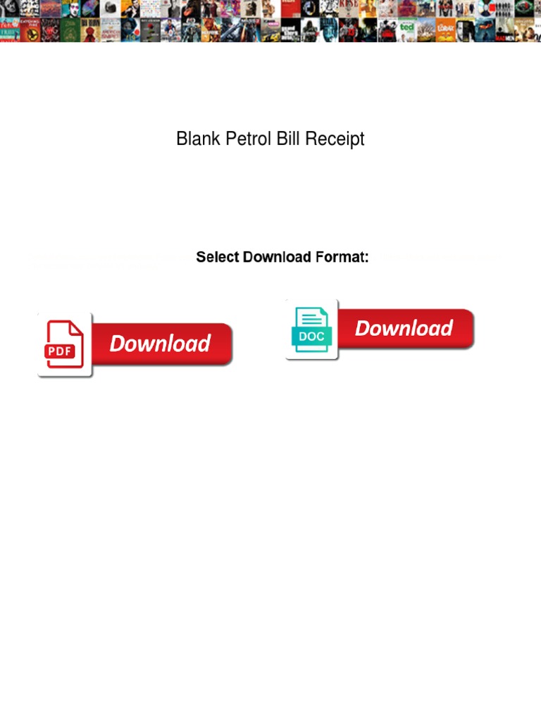 Blank Petrol Bill Receipt PDF Invoice Receipt
