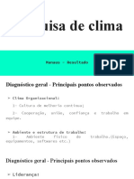 Resultado - Pesquisa de Clima Organizacional - Manaus