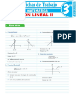 Funcion Lineal II para Tercer Grado de Secundaria