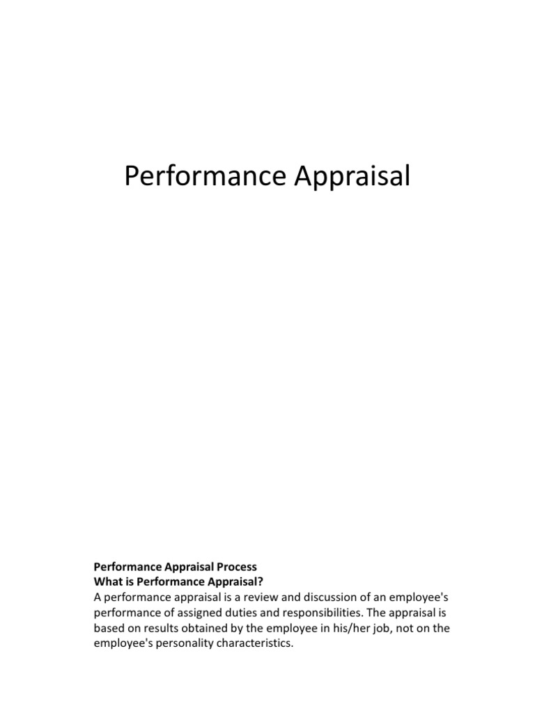 Performance Appraisal-Raw Data | PDF | Career & Growth | Business